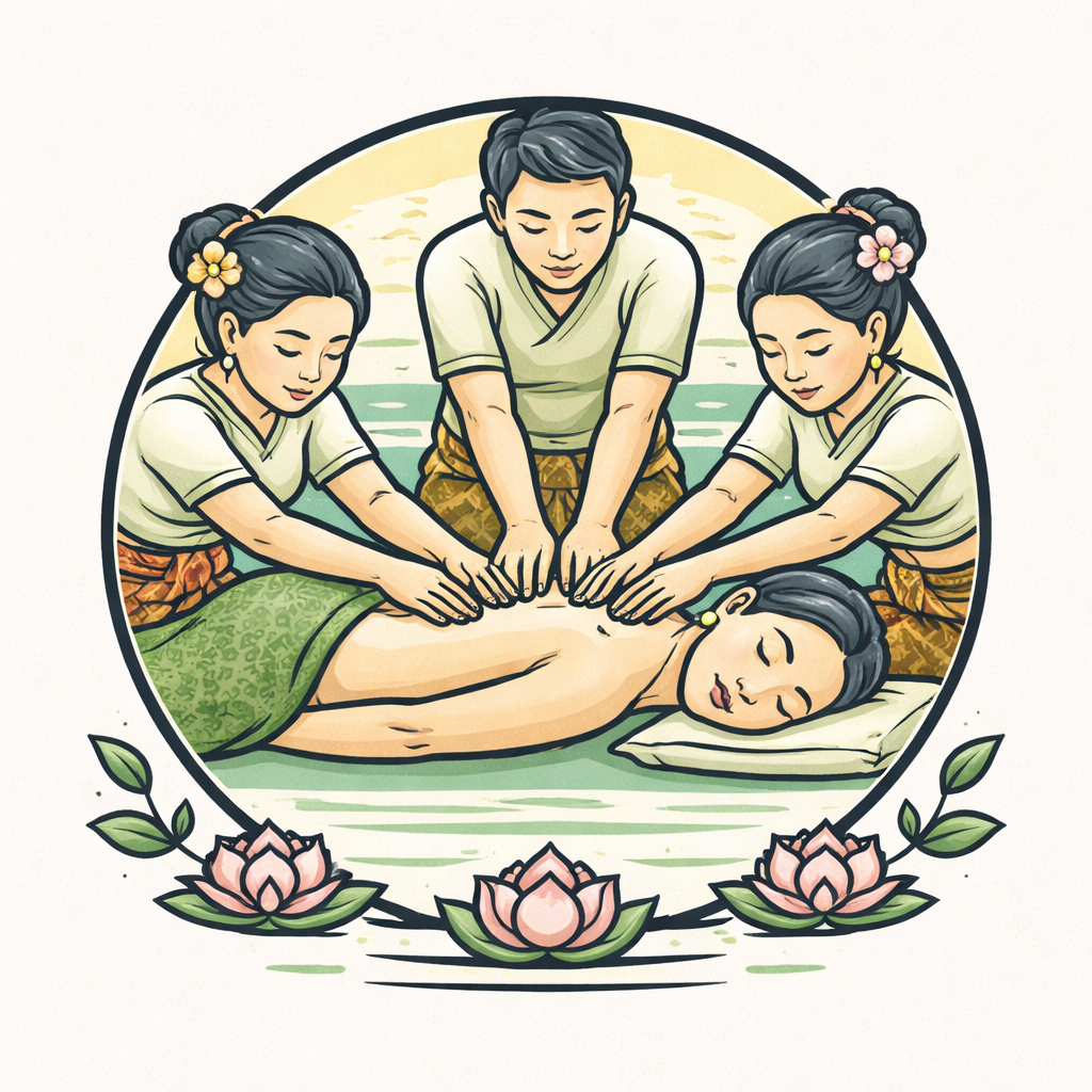 6-Hände Massage – luxuriöse Massage durch drei Personen